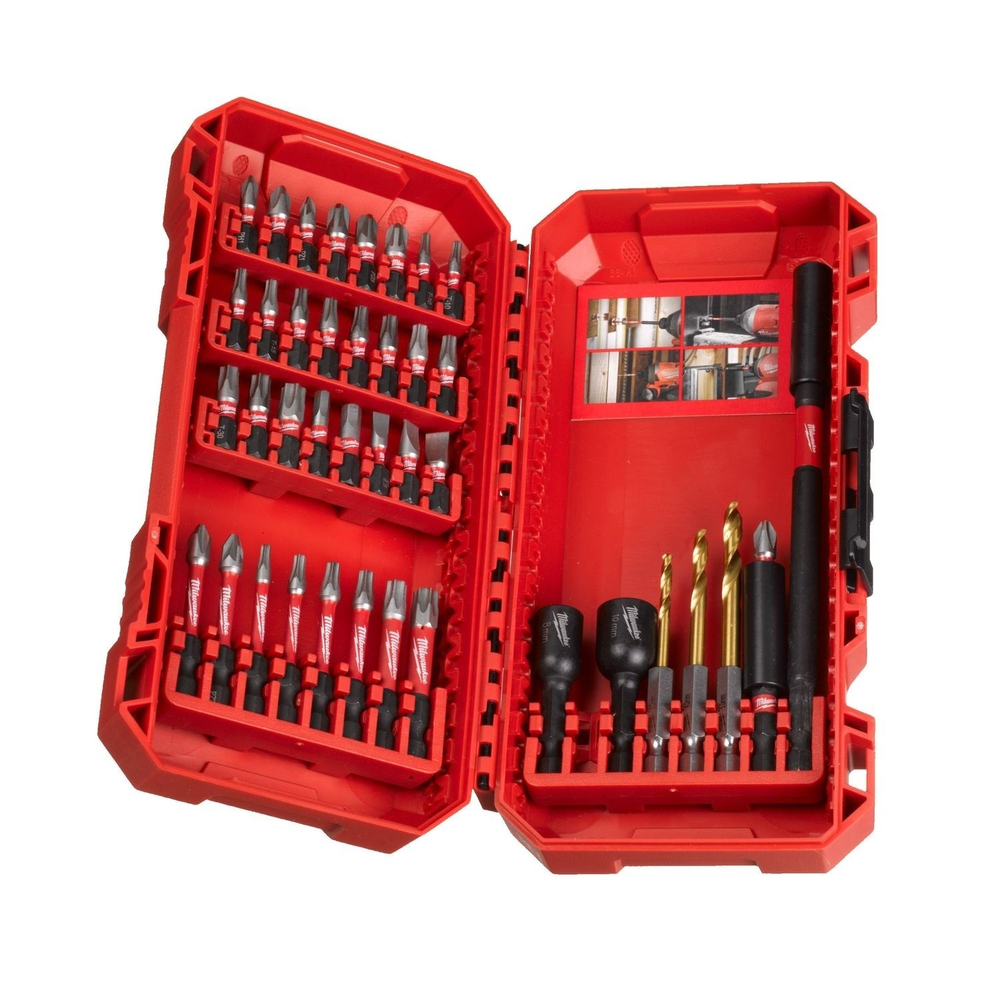 ХИТ! Набор ударных бит 40 предметов SHOCKWAVE GEN III для шуруповерта в кейсе Milwaukee 4932492004