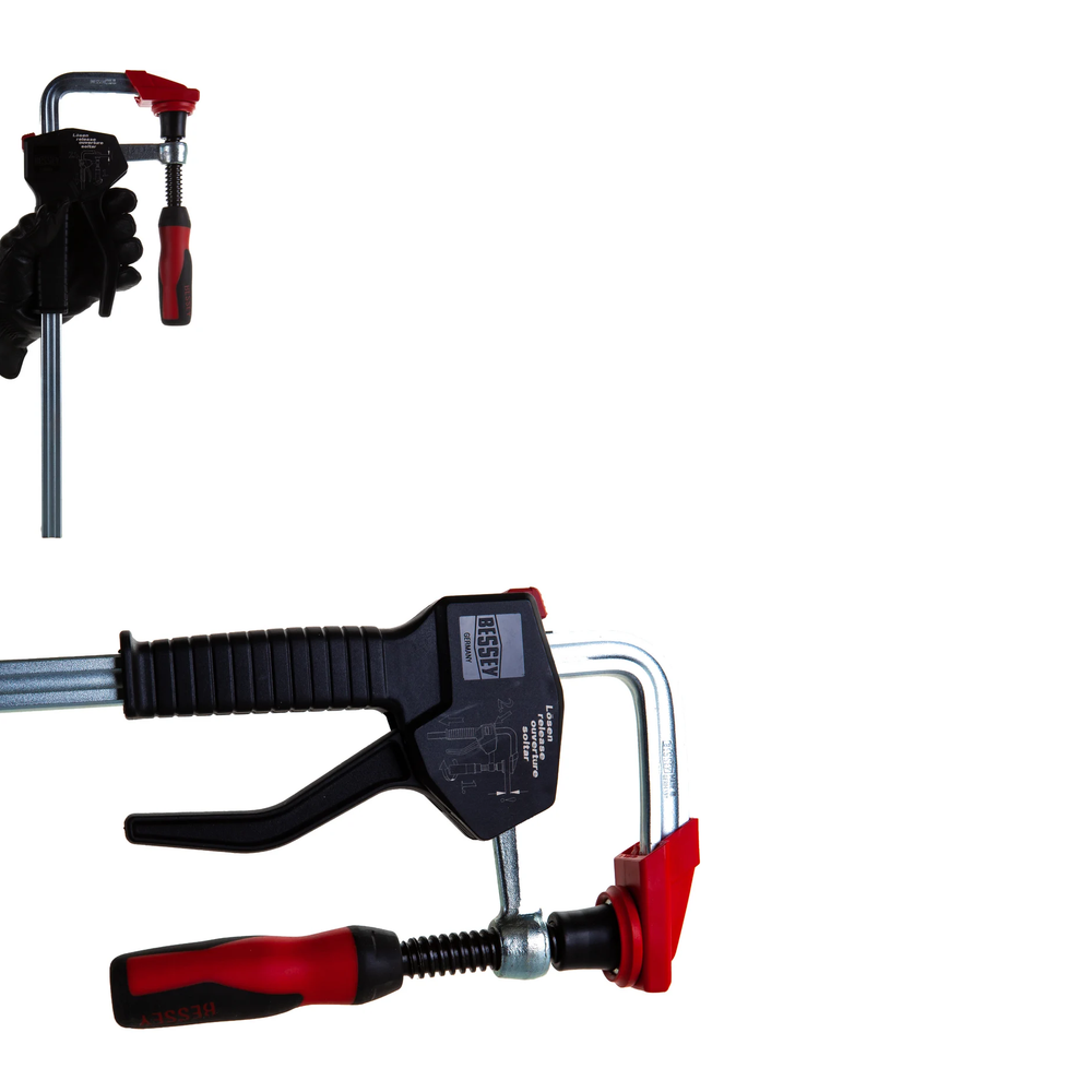 Новинка! Струбцина для работы одной рукой BESSEY EHZ 300/100, усилие 3.5 кН, двухкомпонентная рукоятка из пластика EHZ30-2K