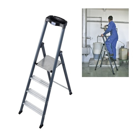 Новинка! Стремянка свободностоящая анодированная MONTO SEPRO S 4 ступеней KRAUSE 124180