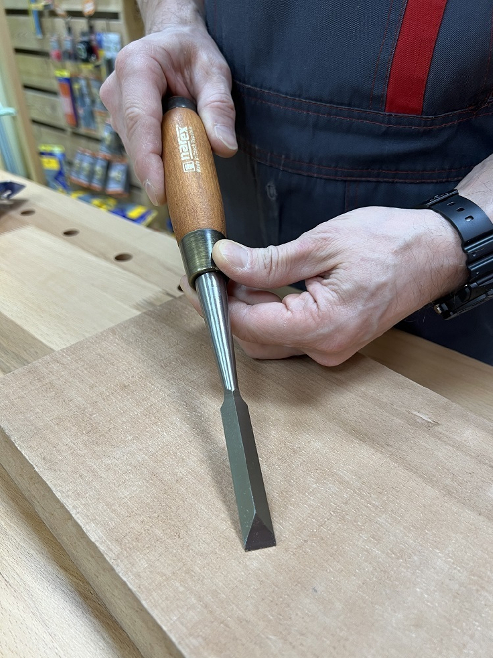 ХИТ! Стамеска ласточкин хвост 13 мм WOOD LINE PLUS NAREX 813513