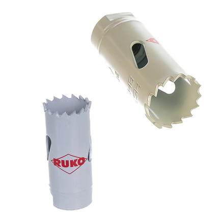 Новинка! Коронка биметаллическая RUKO HSS Co 8% 22 мм, для сверления отверстий в черных и цветных металлах, пластике 126022
