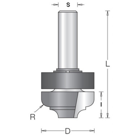 Концевая профильная врезная фреза DIMAR D35 L67 I14,3 R=5 S12 1352229