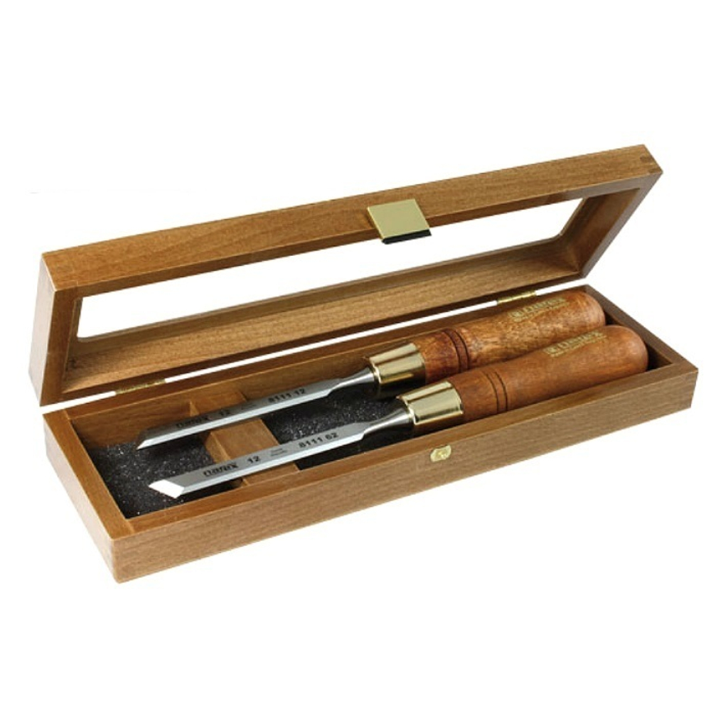ХИТ! Набор из 2 косых столярных стамесок 12 мм (правая и левая) NAREX WOOD LINE PLUS 851662