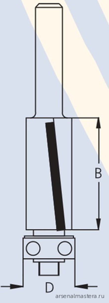 ХИТ! Фреза концевая обгонная чистовая WPW D 19 B 51 Z 2 хвостовик 12, стружка вверх FS81902