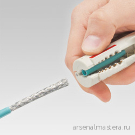 Стриппер 125 мм для дата-кабелей CAT5/6/7, UTP/STP 4.5 - 10 мм, 0.2 / 0.3 / 0.8 / 1.5 / 2.5 / 4 мм2, SB KNIPEX KN-1665125SB