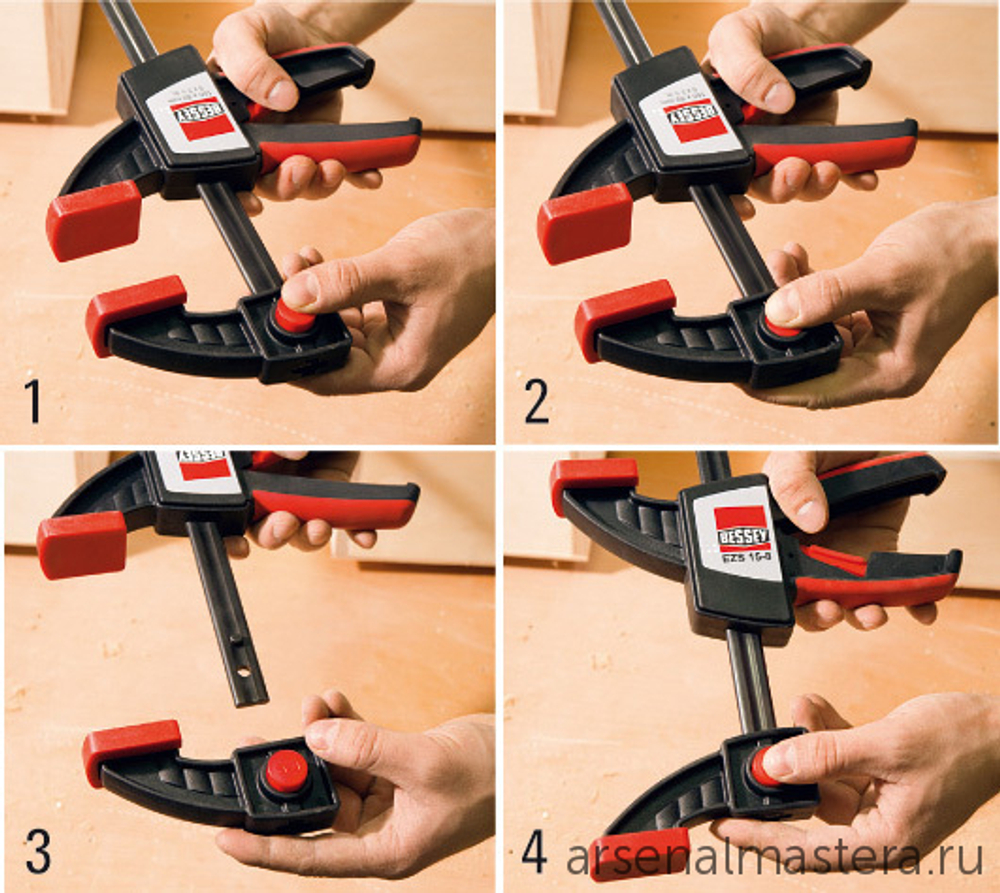 АКЦИЯ 2025 ХИТ! Струбцина для работы одной рукой EZS BESSEY BE-EZS30-8