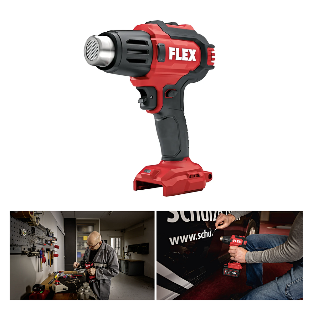 Новинка! Аккумуляторный фен FLEX HG 530 18, 2 уровня температуры 260 и 530°C, 2 настройки воздушного потока 531493