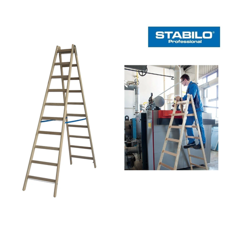 Новинка! Деревянная двухсторонняя стремянка со ступенями Krause STABILO PROFESSIONAL Sprossen-DoppelLeiter Holz 2 х 10 170217