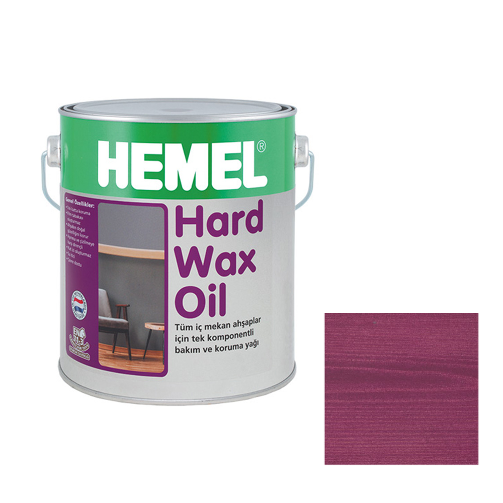 АКЦИЯ ВРЕМЯ ПОКУПАТЬ! Масло с твёрдым воском HEMEL Hardwax Oil 3015H цвет Амарант, 2,5 л для внутренних работ 301525