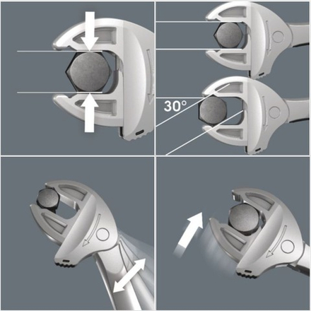 Ключ гаечный рожковый с самонастройкой 10-13 x 154 мм 6004 Joker S WERA WE-020100