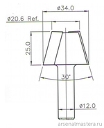 Фреза концевая цельная D34 B25 d12 DIMAR 5563489