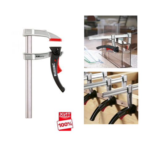ХИТ! Легкая быстрозажимная струбцина BESSEY KliKlamp 250 / 80, усилие 1200 Н BESSEY BE-KLI25
