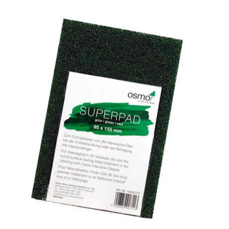 Новинка! Пад зеленый Osmo 90 х 155 мм для ручного нанесения цветных и бесцветных масел Superpad grun RP000003