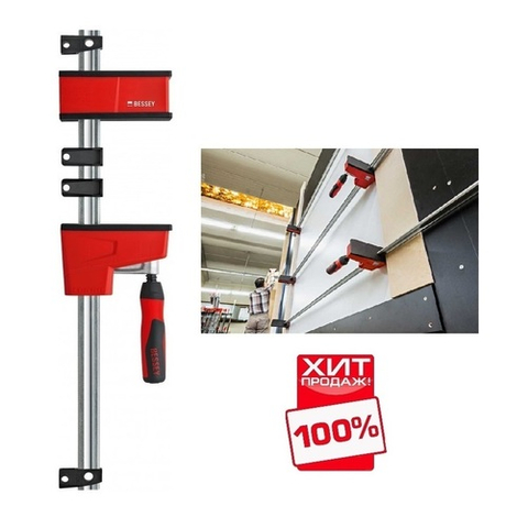 АКЦИЯ 2025 ХИТ! Корпусная струбцина REVO Vario 1000/95, 8 кН регулируемая верхняя скоба BESSEY BE-KREV100-2K