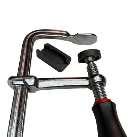 ХИТ! Струбцина кованная F-тип 600 х 80 мм c винтовой рукояткой Woodwork HFC-6080