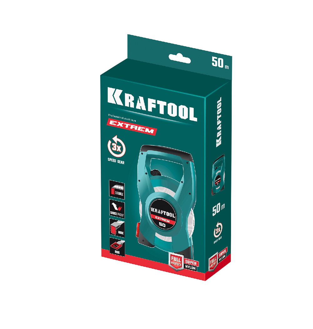 Новинка! Мерная лента геодезическая стальная KRAFTOOL EXTREM 50 м 34185-50