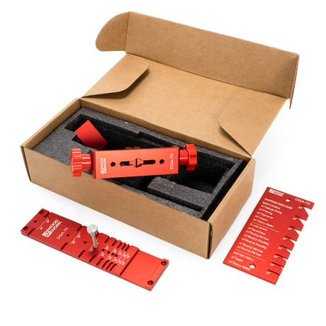 Новинка! Кондуктор / Точилка для заточки стамесок и железок рубанков Woodwork, диапазон угломера 10– 45°, диапазон заточки 3,2 - 70 мм DGA-70