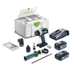Аккумуляторная ударная дрель-шуруповёрт QUADRIVE TPC 18/4 5,0/4,0 I-Set FESTOOL 577621