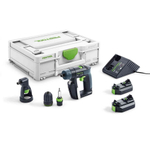 ХИТ! Аккумуляторная дрель-шуруповёрт FESTOOL CXS 10,8 В 2,6-Set с 2 шт Аккумуляторами, Устройством быстрозарядным ПЛЮС Насадка угловая 576093
