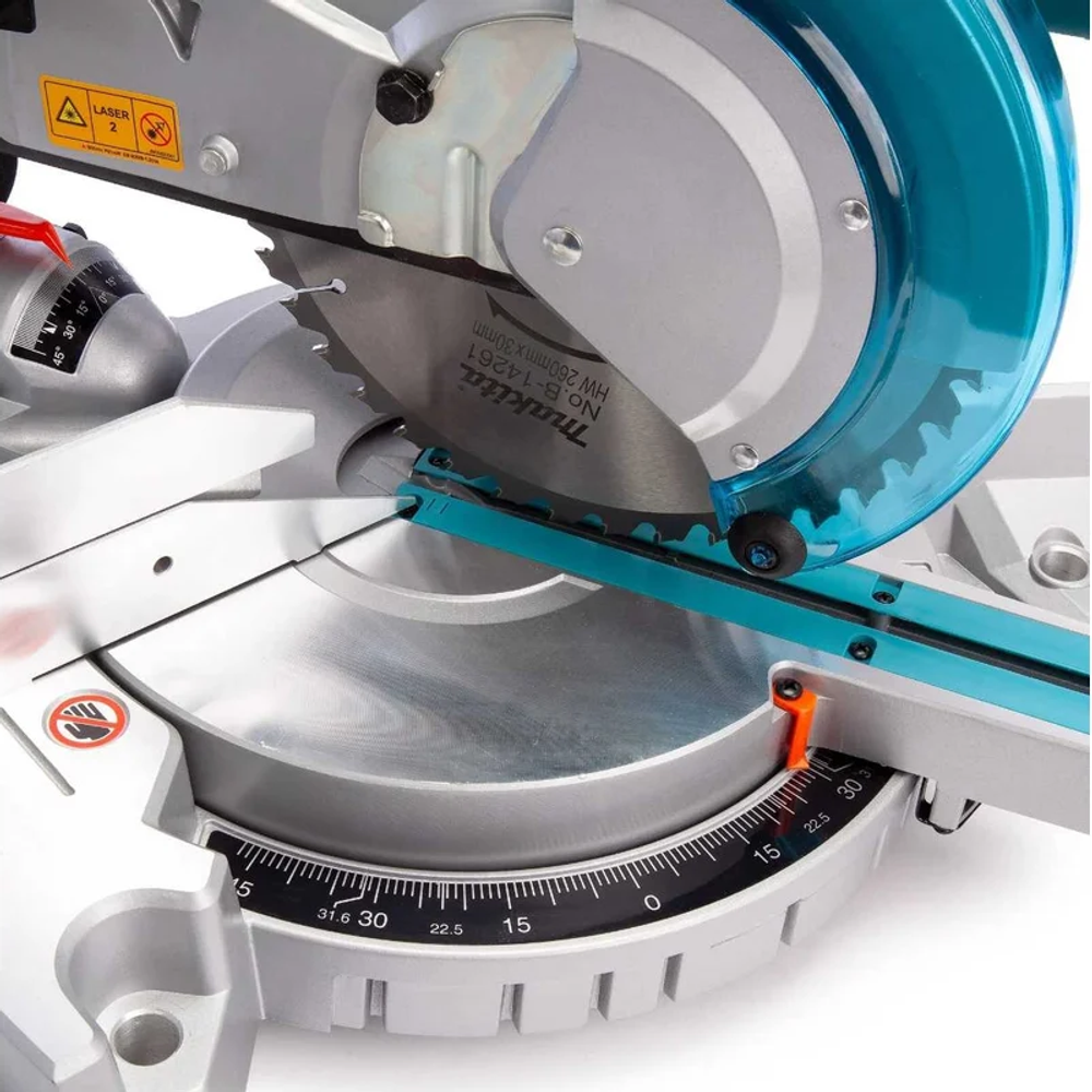 Новинка! Торцовочная пила Makita 1,43 кВт, диск 260/30 мм, функция протяжки, глубина распила при 90° 310 мм, при при 45° 220 мм, для распиливания древесины, пластика, ламината LS1018LN
