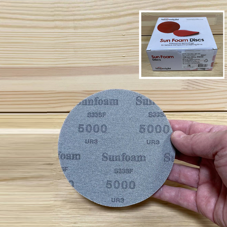 Новинка! Шлифовальные круги в комплекте 10 шт SUNMIGHT SUNFOAM S33SF 125 мм P 5000 на липучке, без отверстий 96327