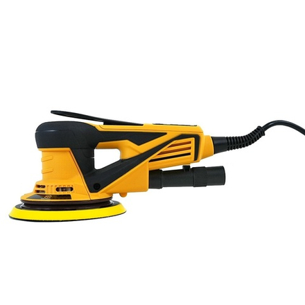 ХИТ! Электрическая эксцентриковая шлифовальная машинка ручная с пылеотводным шлангом и тормозом тарелки 230 В 0,35 кВт диск 150 мм эксцентрик 2,5 мм Schtaer SCH-01-150-2.5