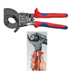 ХИТ! Кабелерез с трещоткой 250 мм , 32 мм (240 мм2, MCM 500) 95 31 250 KNIPEX KN-9531250
