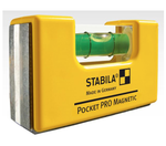 РАСПРОДАЖА! Уровень профессиональный пузырьковый STABILA Pocket Pro Magnetic с чехлом на пояс 17953