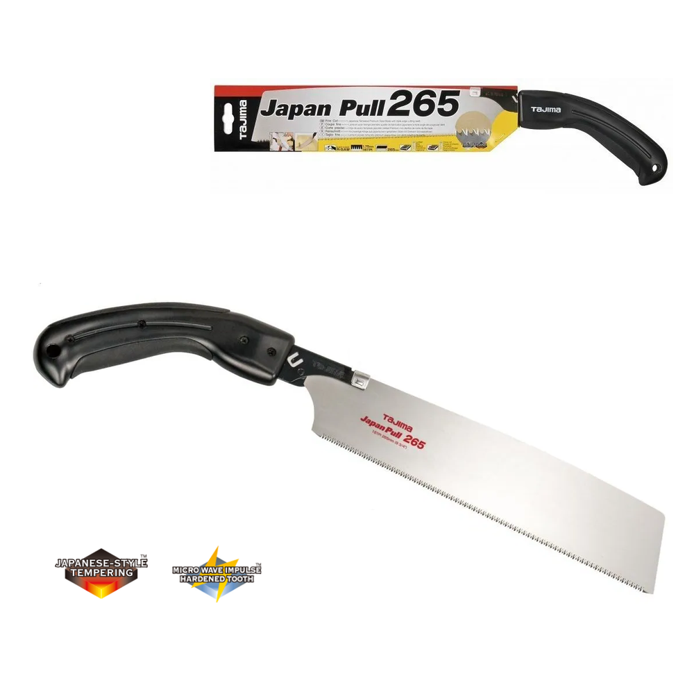 Новинка! Ручная пила японская с изогнутой ручкой TAJIMA Japan Pull 265 мм 16 TPI JPR265