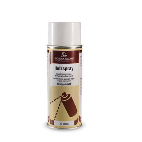 Лак спрей акриловый Holzspray 20 процентов блеск 400 мл для внутреннего и наружного применения Borma 0612