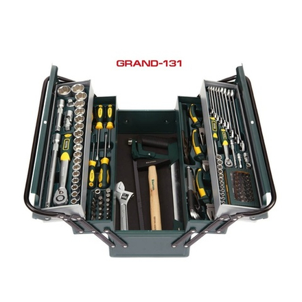 Новинка! Набор Слесарно - монтажный 131 предмета в кейсе INDUSTRIE Grand-131 KRAFTOOL 27978-H131