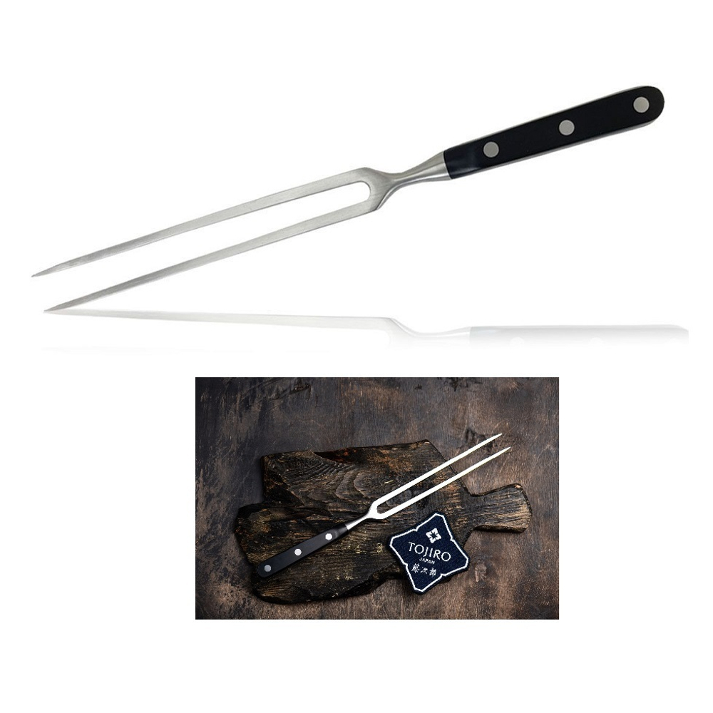 ХИТ! Вилка для мяса Hatamoto серия Cuisine сталь AUS-8, длина 305 мм Tojiro H024