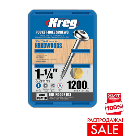 РАСПРОДАЖА ХИТ! Шурупы с мелким шагом 1-1/4дюйм 1200 шт Kreg SML-F125-1200-INT