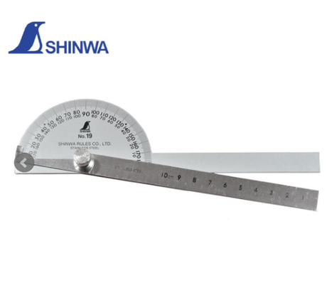 ВЕСНА 2025 ХИТ! Угломер D 90 мм х 100 мм c двумя линейками N19 Shinwa 62490 М00015764