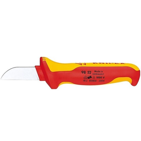 Резак 190 мм для кабелей (Нож VDE), 2К диэлектрическая ручка KNIPEX KN-9852
