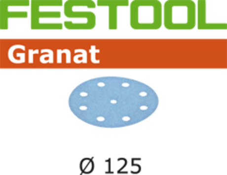 ХИТ! Комплект 100 шт Круги шлифовальные Granat STF D 125 / 8 P 120 GR/100 FESTOOL 497169