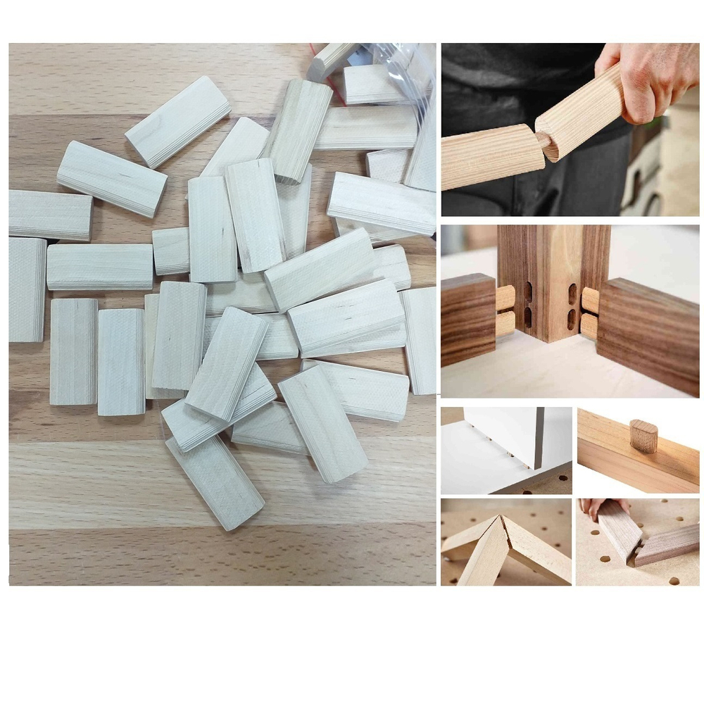 Новинка! Комплект Шип - Дюбель 100 шт D 8 х 22 х 40 мм DOMINO аналог Festool ARMA 111