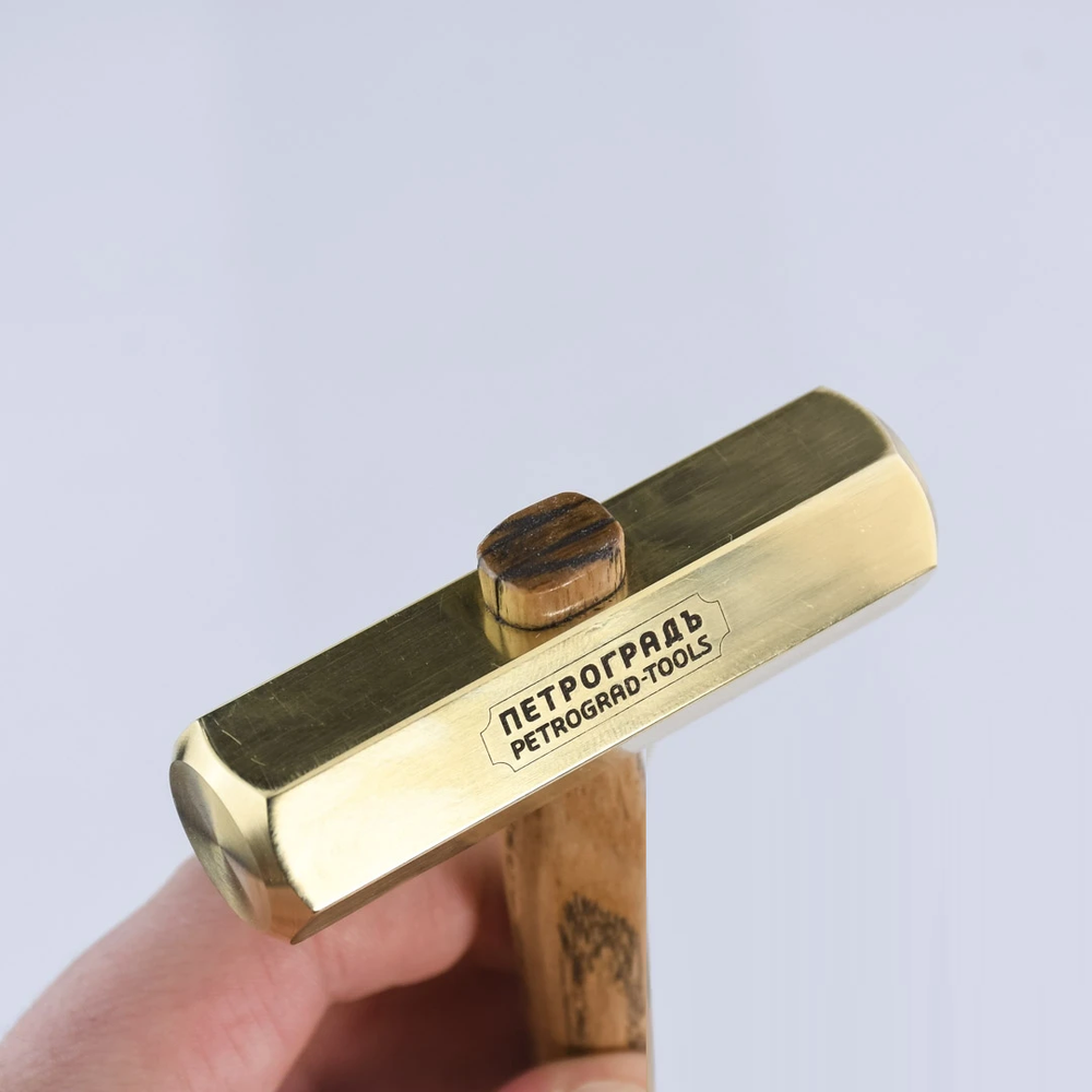 Новинка! Молоток латунный ПЕТРОГРАДЪ модель N 4 шестигранный боёк, 150 г М00023867