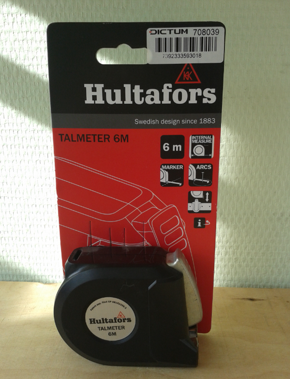 ХИТ! Рулетка многофункциональная Hultafors Talmeter 6 м 25 мм 708039 Dictum М00006675