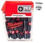 ХИТ! Биты комплект 25 шт Milwaukee Shockwave Impact Duty PH2 x 25 мм 4932430853