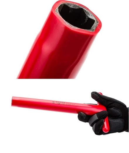 Отвёртка торцевая VDE с внутренним шестигранником с Т - образной рукояткой 19 x 300 мм диэлектрическая KNIPEX KN-980519