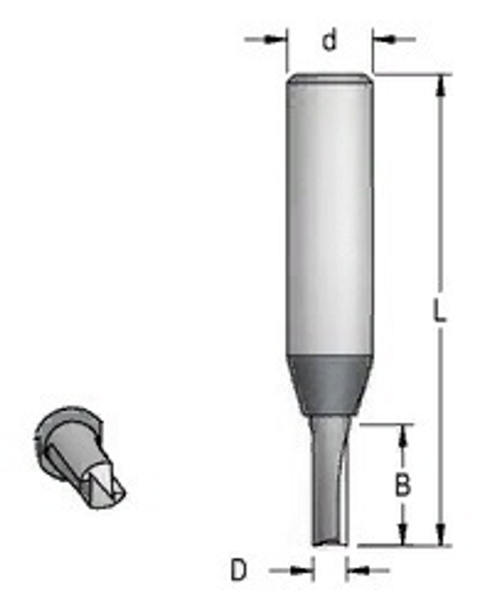 Фреза пазовая монолитный резец D 6 B 19 хвостовик 12 WPW P23S602