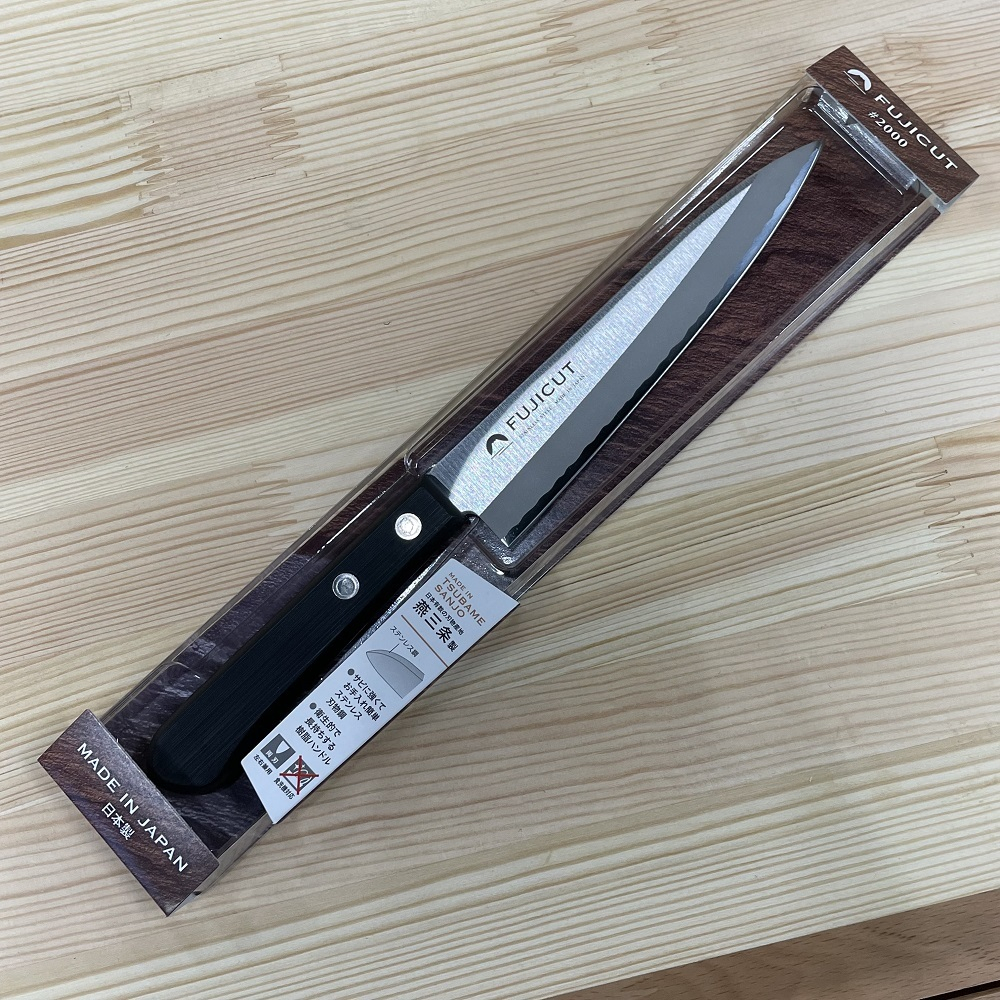 Новинка! Японский Кухонный нож Универсальный Tojiro Fuji Cutlery, длина лезвия 135 мм сталь Mo-V рукоять PBT заточка 2000 FC-1620