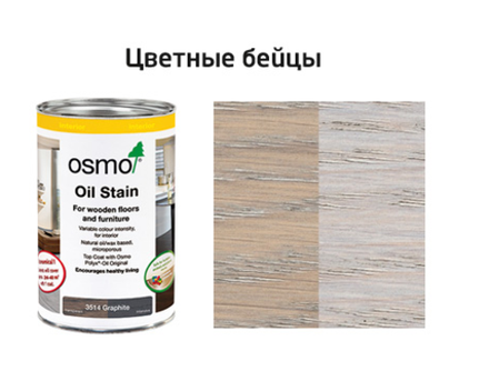 Цветные бейцы на масляной основе для тонирования деревянных полов Osmo 3518 светло-серый 0,125 л Ol-Beize для внутренних работ Osmo-3518-0,125 15100841
