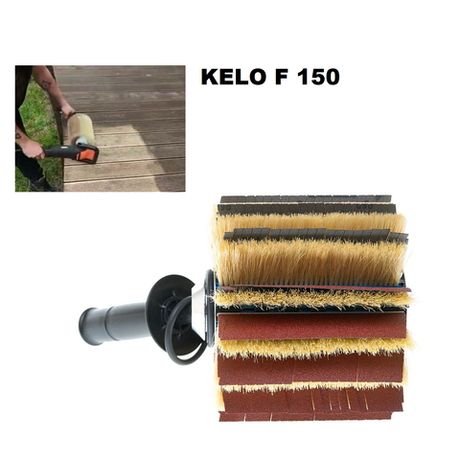 Новинка! Система для шлифования бруса, вагонки, вельвета DE-TERO KELO F 150 КЕЛО F 150 для полировальных машин, 14 + 14 сегментов 147817