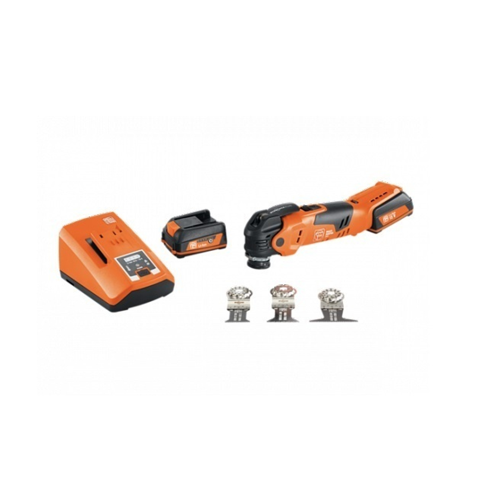 Новинка! Инструмент универсальный аккумуляторный 12 В MultiMaster AMM 300 Plus Start. 2 шт Аккумулятора 12 В 3 А-ч, Зарядное устройство ALG 80, с принадлежностями в кейсе 7 129 32 61 00 0 Fein 71293261000