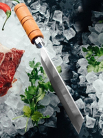 ХИТ! Японский Кухонный Нож топорик Цай-Дао Fuji Cutlery Special series длина лезвия 175 мм сталь Мо-V рукоять дерево заточка 3000 Tojiro FA-70