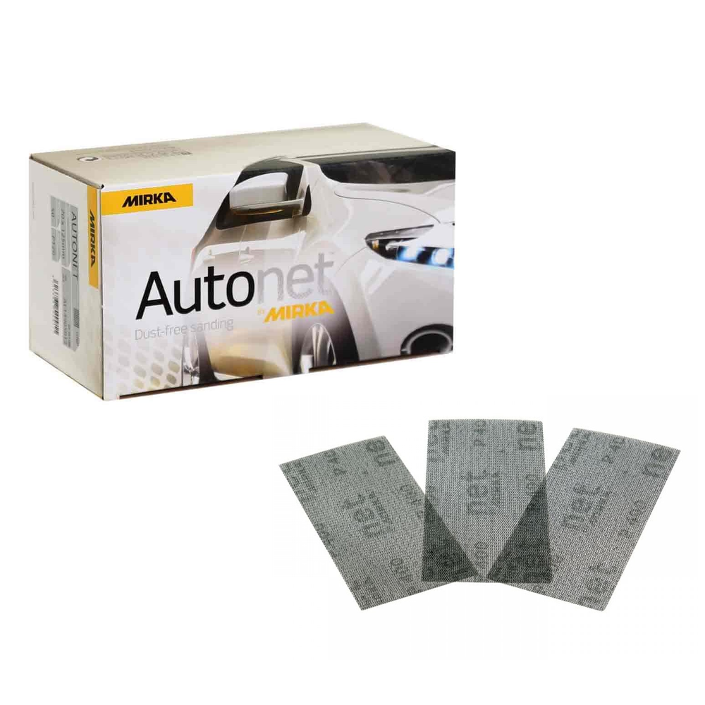 Новинка! Комплект 50 шт Шлифовальные листы на сетчатой основе MIRKA AUTONET 70х420 мм P80 AE15105080