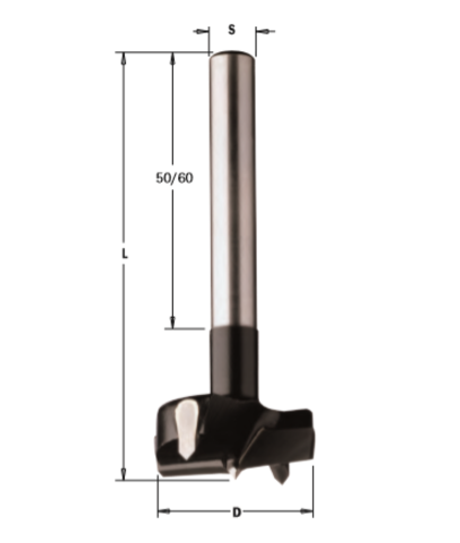 Сверло чашечное HW 55 x 90 Z 44959 S 10 x 50 RH CMT 512.550.11