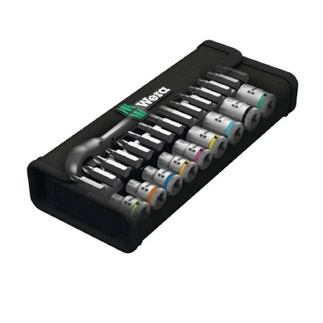 Новинка! Набор 28 предметов 8100 SA 8 Zyklop Metal Switch с трещоткой, реверс, 1 / 4 дюйм WERA WE-004018